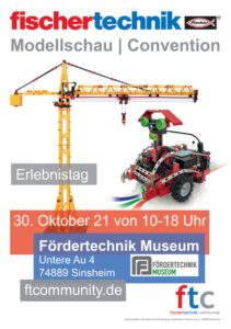 Werbeplakat von der Fischertechnik Convention im Jahr 2021