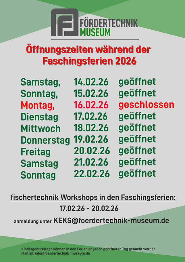 Öffnungszeiten Fasching 2026